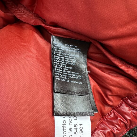 LIKE NEW North Face Red Puffer Jacket 700 Fill women’s XS Cropped - Picture 4 of 7